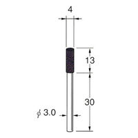 日本精密機械工作 軸付セラミックゴム砥石 非金属用 10本 R2216 1箱（直送品）