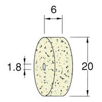 日本精密機械工作 ホイール型フェルトバフ ソフト 10本 F6216 1箱（直送品）