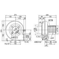 SDG(株) 電動送風機 EC-63S-R3A3 1個（直送品）
