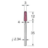 日本精密機械工作 精密加工用軸付砥石 ピンク 5本 G1015 1箱（直送品）