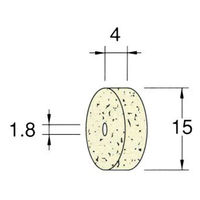 日本精密機械工作 ホイール型フェルトバフ ソフト 10本 F6114 1箱（直送品）