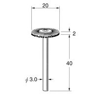 日本精密機械工作 研磨剤入ナイロンブラシ軸付 ホイール3本 B7322 1箱（直送品）