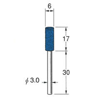 日本精密機械工作 軸付セラミックゴム砥石 金属研磨用10本 R2121 1箱（直送品）