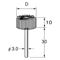 日本精密機械工作 フラップサンダー 3本 S1412 1箱（直送品）