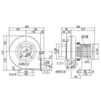 SDG(株) 電動送風機(耐熱形) EC-75THT-R313 1個（直送品）
