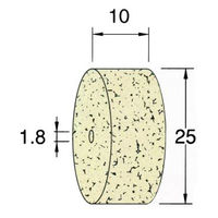 日本精密機械工作 ホイール型フェルトバフ ハード 10本 F6530 1箱（直送品）