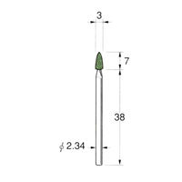 日本精密機械工作 軸付シリコンゴム砥石 5本 R1012 1箱（直送品）