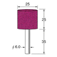 日本精密機械工作 軸付セラミックゴム砥石 金属研磨用 5本 R2182 1箱（直送品）