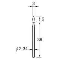 日本精密機械工作 精密加工用軸付砥石 ホワイト 5本 G1002 1箱（直送品）