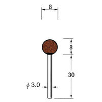 日本精密機械工作 軸付砥石 5本 G3417 1箱（直送品）