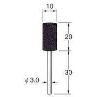 日本精密機械工作 軸付セラミックゴム砥石 非金属用 10本 R2242 1箱（直送品）