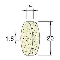 日本精密機械工作 ホイール型フェルトバフ ハード 10本 F6224 1箱（直送品）