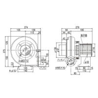 SDG(株) 電動送風機(耐熱形) EC-63THT-R313 1個（直送品）