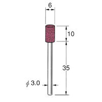 日本精密機械工作 軸付砥石 5本 G3107 1箱（直送品）