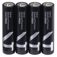 アスクル アルカリ乾電池 プレミアムロング 単4形 単４ 単四 LR03 ブラック 大容量 業務用 1セット（200本） オリジナル