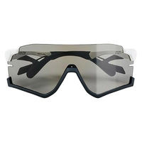 サングラス 鼻パッドがないスポーツサングラスAF-306 C-3REホワイトマット 調光シルバーレンズレンズ装着 AF306C3（直送品）