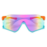 サングラス 鼻パッドがないスポーツサングラスAF-306 C-4REオレンジマット 調光パープルミラーレンズ装着 AF306C4（直送品）