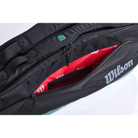 Wilson(ウイルソン) テニス バッグ TEAM J 6PK BLACK Black/Blue WR80500010 1個（直送品）