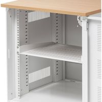 サンワサプライ EIA用スリット付棚板(1U) CP-NT1UW 1台