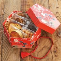 ヘッズ 和風六角貼箱-M 12個(4個×3) WA-HBM 1セット(12個入)（直送品）