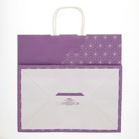 シモジマ 手提げ紙袋 25チャームバッグ 34-1 麻の葉文様 003269923 1セット(50枚入×4袋 合計200枚)（直送品）