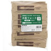 シモジマ 木製フォーク 160mm未晒紙完封 004514117 1セット(100本×20袋 合計2000本)
