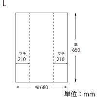 シモジマ ポリ袋 ばんじゅう用 L ナチュラル 006630032 1セット(1袋(100枚)×5)