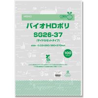 シモジマ 手抜きポリ袋 バイオHDポリ SG26-37 ティータイム 006660151 1セット(100枚入×10袋 合計1000枚)（直送品）