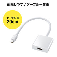 サンワサプライ Mini DisplayPort-HDMI変換アダプタ AD-MDPHD04 1個