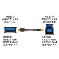 サンワサプライ USB3.0ケーブル 1m KU30-10BKK 1本