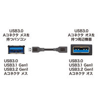 USB Aケーブル　USB-A（オス）USB-A（メス）　0.5m　USB3.2（ Gen1）　KU30-EN05K　サンワサプライ　1本