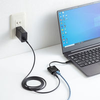 サンワサプライ USB3.2 TypeC-LAN変換アダプタ(PD対応・ブラック) USB-CVLAN7BK 1個