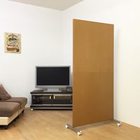 【軒先渡し】日本住器工業 キャスター付き マガジン収納パーテーション PS-900CPM 900×450×1880mm ナチュラル 1台（直送品）