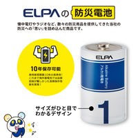 アルカリ乾電池 単1形 20本入り 10年保存 長期保存 防災 備蓄 まとめ買い LR20-AD20SBS 1箱(20本入 4本×5)（直送品）