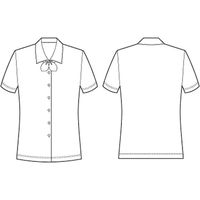 チクマ ブラウス リボン付き（半袖） AR1672-1-15（直送品）