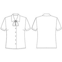 チクマ ブラウス リボン付き（半袖） AR1662-3-17（直送品）