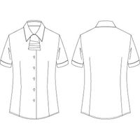 チクマ ブラウス リボン付き（半袖） AR1647-2-9（直送品）