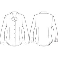 チクマ ブラウス リボン付き（長袖） AR1422-9（直送品）