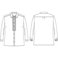 チクマ ブラウス（八分袖） NF1531-1-L（直送品）