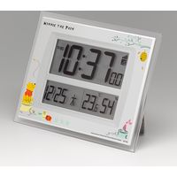 RHYTHM（リズム） 掛置兼用 デジタル電波時計 くまのプーさん 縦209×横276mm 白 8RZ206MC03 1個（直送品）