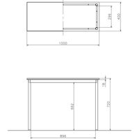 藤沢工業 TOKIO RMシリーズ ミーティングテーブル 幅400×奥行1000×高さ720mm RM-410 ナチュラル 1台（取寄品）