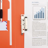 リヒトラブ SMART FIT パンチレスファイル<HEAVY DUTY> A4 ベージュ F7550-16 1セット(2冊)（直送品）