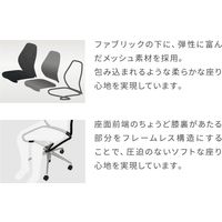 オカムラ エモルト キャスターチェア 肘なし ホワイトフレーム ブルー L434TW FZW4 1脚（直送品）