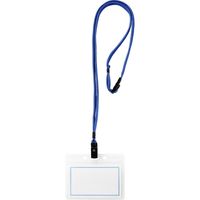 西敬 マイティループエコノミー名札(小)ファスナー付(1P)青 MLE-332B 1セット(4個)
