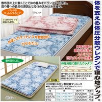 ファミリー・ライフ 日本製体圧分散軽量マットレス ブルー ダブル a2054620（直送品）