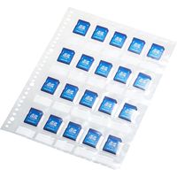 サンワサプライ SDカードファイルシート 帯電防止タイプ 30穴A4バインダー用シート FC-MMC27SD 1セット（直送品）