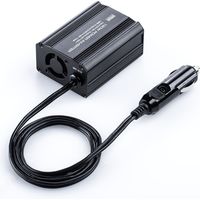 サンワダイレクト カーインバーター（ACコンセント・USB電源・120W・12V・アルミ筐体・2.4A USB充電対応・擬似正弦波） 1個（直送品）