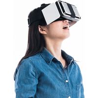 サンワダイレクト 3D VRゴーグル（iPhone、スマホ対応・折りたたみ・360度動画視聴・4インチ～6インチ対応・VR SHINECON） 1個（直送品）