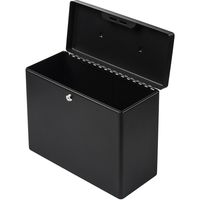 サンワダイレクト 鍵付きファイルボックス（マイナンバー対策・取手付き・書類入れ・A4ファイル収納可能・セキュリティボックス・ブラック） 1個（直送品）