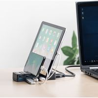 サンワダイレクト スマホ充電スタンド（4ポート・USBハブ付・USB3.0・USB充電・セルフパワー・バスパワー） 400-HUB059 1個（直送品）